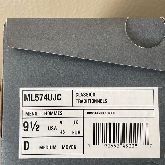 NIB Mens New balance 574 size 9.5 Model ML574UJC “Marble Pack” - Picture 8 of 8